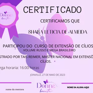 Imagem de capa para o Ebook certificado extenção de cilios