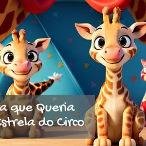 Imagem de capa para o Ebook A Girafa que Queria Ser Estrela do Circo