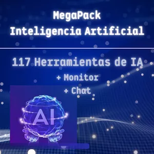Imagen de portada para Curso online MegaPack de Inteligencia Artificial. 117 herramientas de IA en una!! BAsadas en ChatGPT