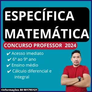 Imagem MATEMÁTICA PARA CONCURSO DOCENTE 2024
