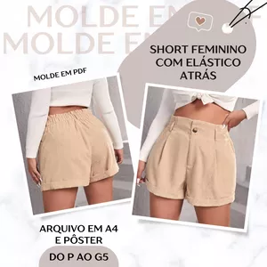 Imagem de capa para o Ebook Short Feminino com Elástico Atrás - Molde em PDF