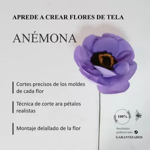 Imagen de portada para Curso online Crea: Flor de Anémona con técnica de cautín