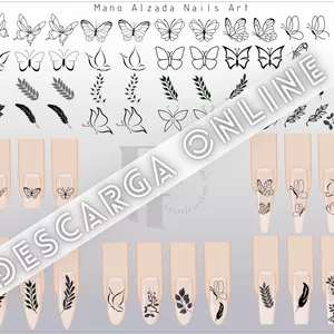 Imagen de portada para Ebook Plantilla de Mariposas / Hojas