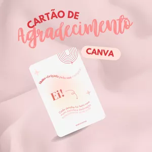 Imagem de capa para o Curso online Cartão de agradecimento Canva - Para loja
