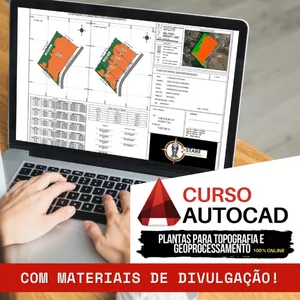 Imagem de capa para o Curso online CURSO AUTOCAD - PRODUÇÃO DE PLANTAS PARA TOPOGRAFIA E GEOPROCESSAMENTO