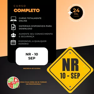 Imagem de capa para o Curso online NR10-SEP - (Slides)