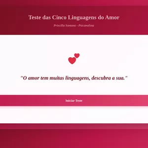 Imagem de capa para o Ebook O Teste interativo e Guia das 5 Linguagens do Amor