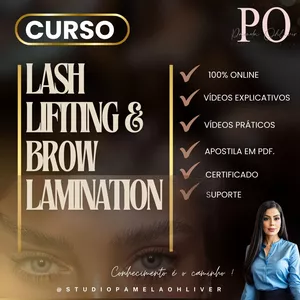 Imagem de Curso de Lash Lifting e Brow Lamination por Pamela Ohliver criado por Pamela Regina Lima de Oliveira na hotmart
