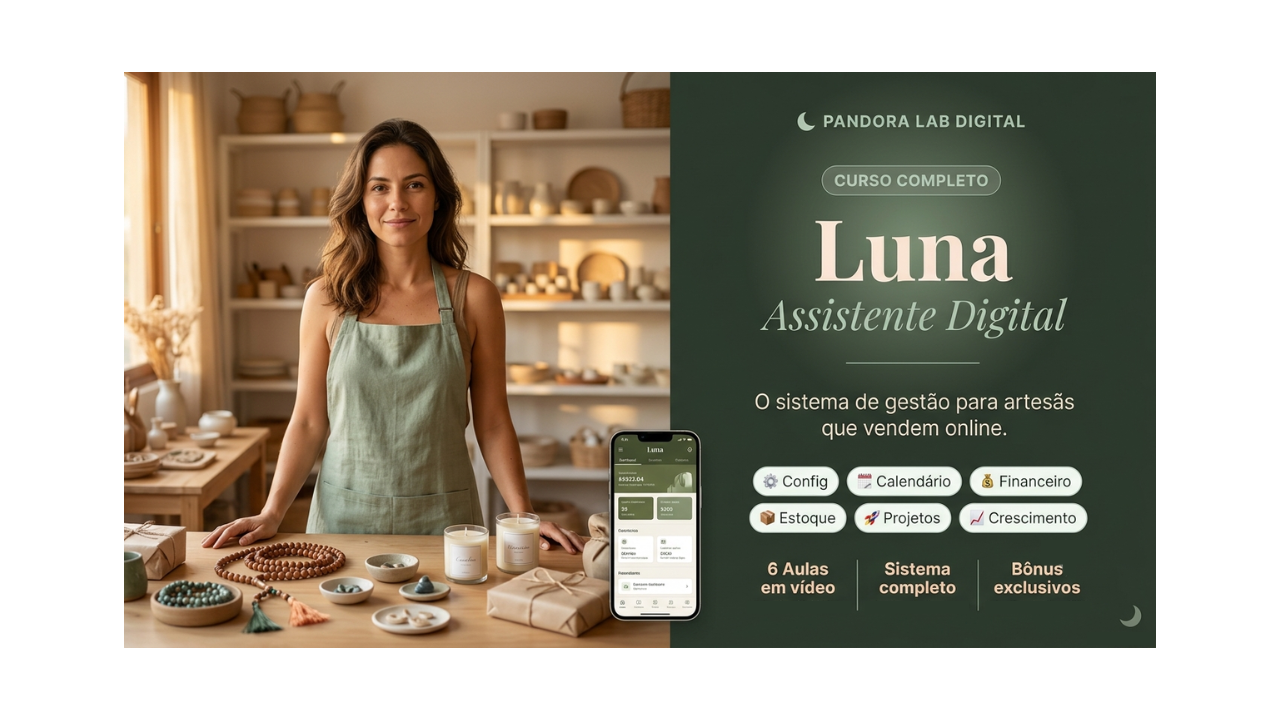 Do Ateliê ao E-commerce | Luna Assistente Digital