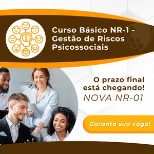 Imagem de capa para o Curso online Curso Básico NR-1 - Gestão de Riscos Psicossociais