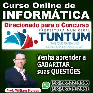 Imagem de capa para o Curso online Curso Online de Informática para o Concurso de Tuntum - MA