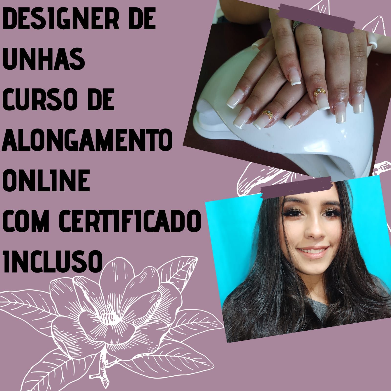 Imagem de Curso De Alongamento De Unhas ( Fibra + Gel Na Tips + Bônus ) - Esmeralda Melo   criado por Guilherme na hotmart