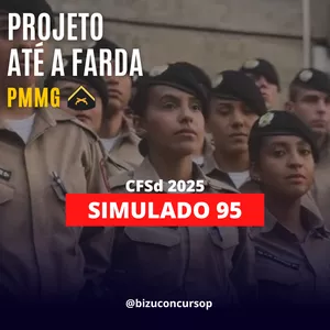 Imagem de capa para o Ebook SIMULADO 95 PÓS-EDITAL CFSd PMMG 2025