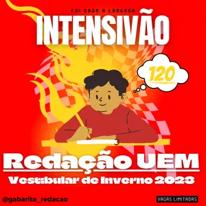 Imagem de capa para o Curso online INTENSIVÃO REDAÇÃO UEM - Vestibular de Inverno 2023