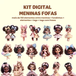 Imagem de capa para o Curso online KIT DIGITAL MENINAS FOFAS DE LAÇOS