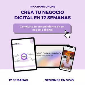 Imagen de portada para Curso online Programa Crea tu Negocio Digital en 12 semanas