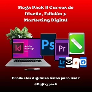 Imagen de portada para Curso online Mega Pack 8 Cursos de Diseño, Edición y Marketing Digital