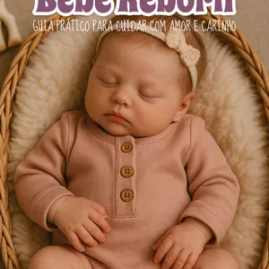 Imagem de capa para o Ebook Bebê Reborn - Guia Prático para Cuidar com Amor e Carinho