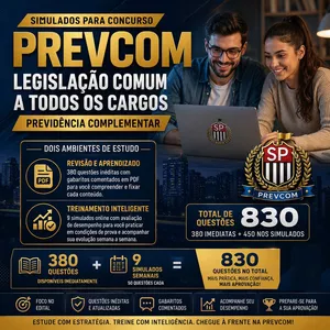 Imagem do curso Simulados para Concurso PREVCOM - Legislação Comum a Todos os Cargos: Previdência Complementar
