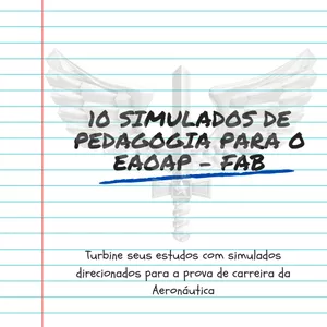 Imagem principal do produto 10 simulados de pedagogia para a Força Aérea Brasileira