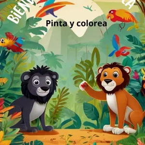 Imagen de portada para Ebook Bienvenido a la Jungla – Libro de Dibujos para Colorear (43Páginas)