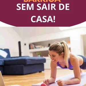 Imagem de capa para o Ebook 18 Exercícios para perca da barriga sem sair de casa