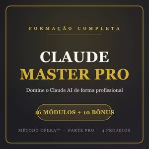 Imagem do curso CLAUDE MASTER PRO™ — Formação Completa em Claude AI