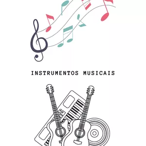 Imagem de capa para o Ebook Álbum de figuras- Instrumentos musicais
