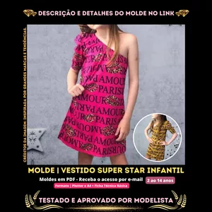 Imagem de capa para o Curso online ✨[Molde em PDF] - Vestido Super Star Infantil. ID 3968798