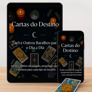 Imagem de capa para o Ebook Cartas do Destino. Tarot e outros baralhos para o dia a dia