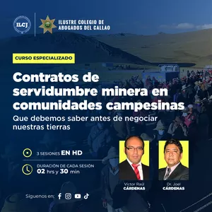 Imagen de portada para Curso online Curso especializado en Contratos de servidumbre minera, usufructo y arrendamiento en comunidades campesinas