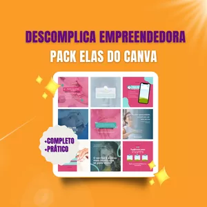 Imagem de capa para o Curso online Descomplica Empreendedora - Elas do Canva