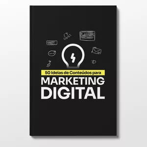 Imagem de capa para o Ebook Guia com 50 Ideias de Conteúdos para Marketing Digital
