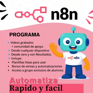 Cover image for Online course n8n Desde Cero: Automatizaciones Reales + Plantillas Listas para Usar.