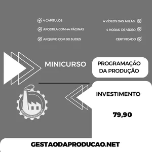 Imagem de capa para o Curso online Programação da Produção