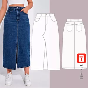 Imagen de portada para Ebook MOLDES MAXI FALDA DENIM CON ABERTURA DELANTE