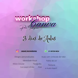 Imagem de capa para o Curso online Workshop Canva para Instagram