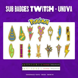 Imagem de capa para o Curso online SUB BADGES TWITCH - INSÍGNIAS UNOVA POKEMON