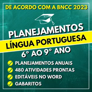 Imagem do curso LÍNGUA PORTUGUESA - Planejamentos do 6º ao 9º ano - BNCC 2023