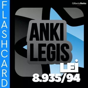 Imagem de capa para o Curso online Flashcard Lei 8.935/94 | AnkiLegis | Prof. Gilberto Netto