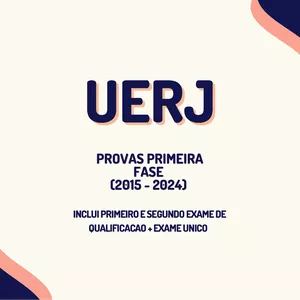 Imagem de capa para o Ebook Provas UERJ primeira fase (2015 - 2024) + gabarito, 10 anos de prova!