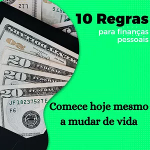 Imagem de capa para o Ebook AS 10 principais regras para  finanças  pessoais