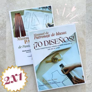 Imagen de portada para Curso online 2X1 libros de 70 blusas + Faldas, Pantalones y enterizos