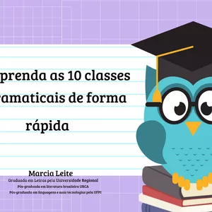Imagem de capa para o Ebook Apostila: Aprenda as 10 classes gramaticais de forma rápida