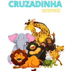 Imagem de capa para o Ebook Recurso Pedagógico - Atividades temáticas - CRUZADINHA ANIMAL