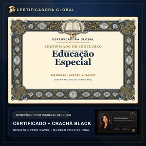 🔥 BOLSA 100% [APLICADA] - [MATRÍCULA] CURSO DE FORMAÇÃO EM EDUCAÇÃO ESPECIAL - ACESSO VITALÍCIO - CRACHÁ BLACK + REGISTRO - CASHBACK R$ 25 - BÔNUS APOSTILA EXTRA - CG