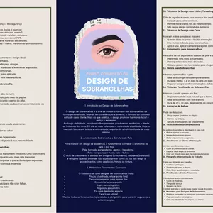 Imagem de capa para o Ebook Curso design de sobrancelhas 