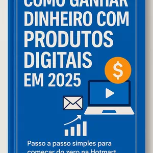 Imagem de capa para o Ebook 📘 Como Ganhar Dinheiro com Produtos Digitais em 2025