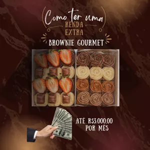 Imagem de capa para o Ebook Faça até 3 mil reais por mês vendendo brownie gourmet