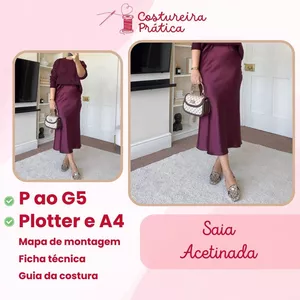 Imagem de capa para o Ebook Molde Saia Acetinada